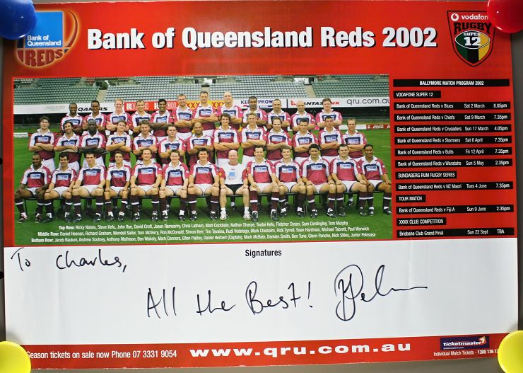 Queensland Reds Auto - Australian Sports (SS) (RLD) 