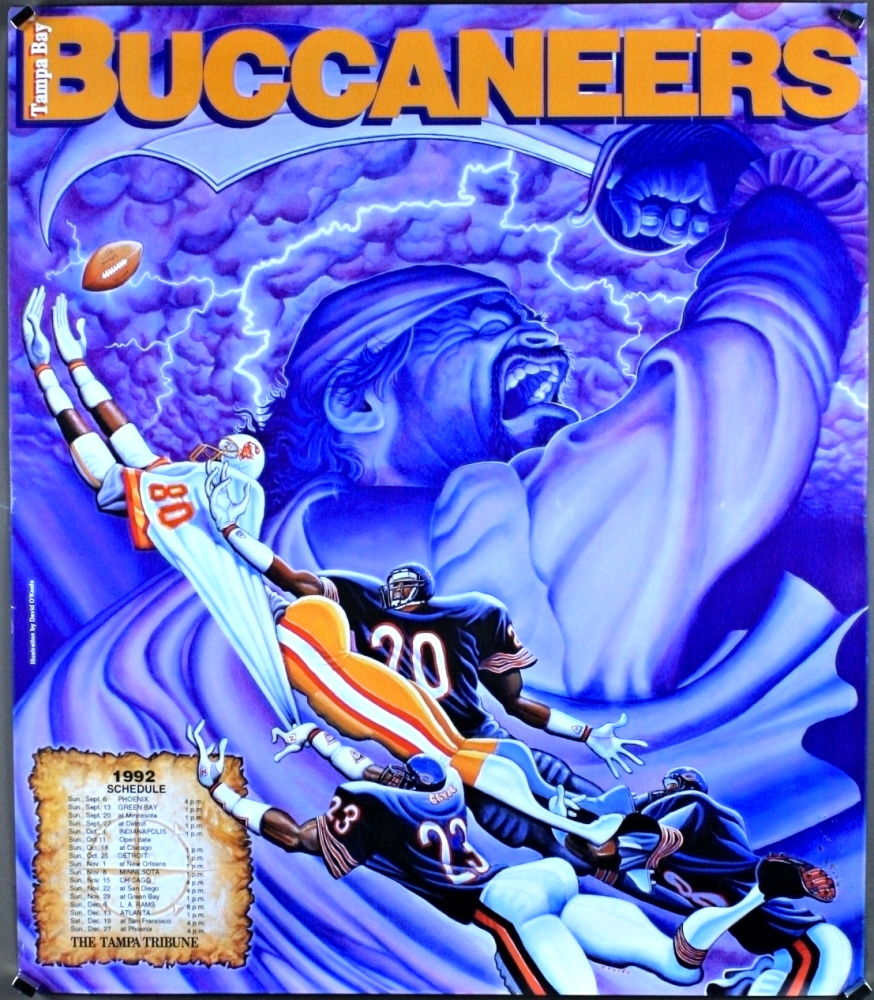 Buccaneers 1992 Football Schedule (1992) - US Sports (SS) (RLD) 