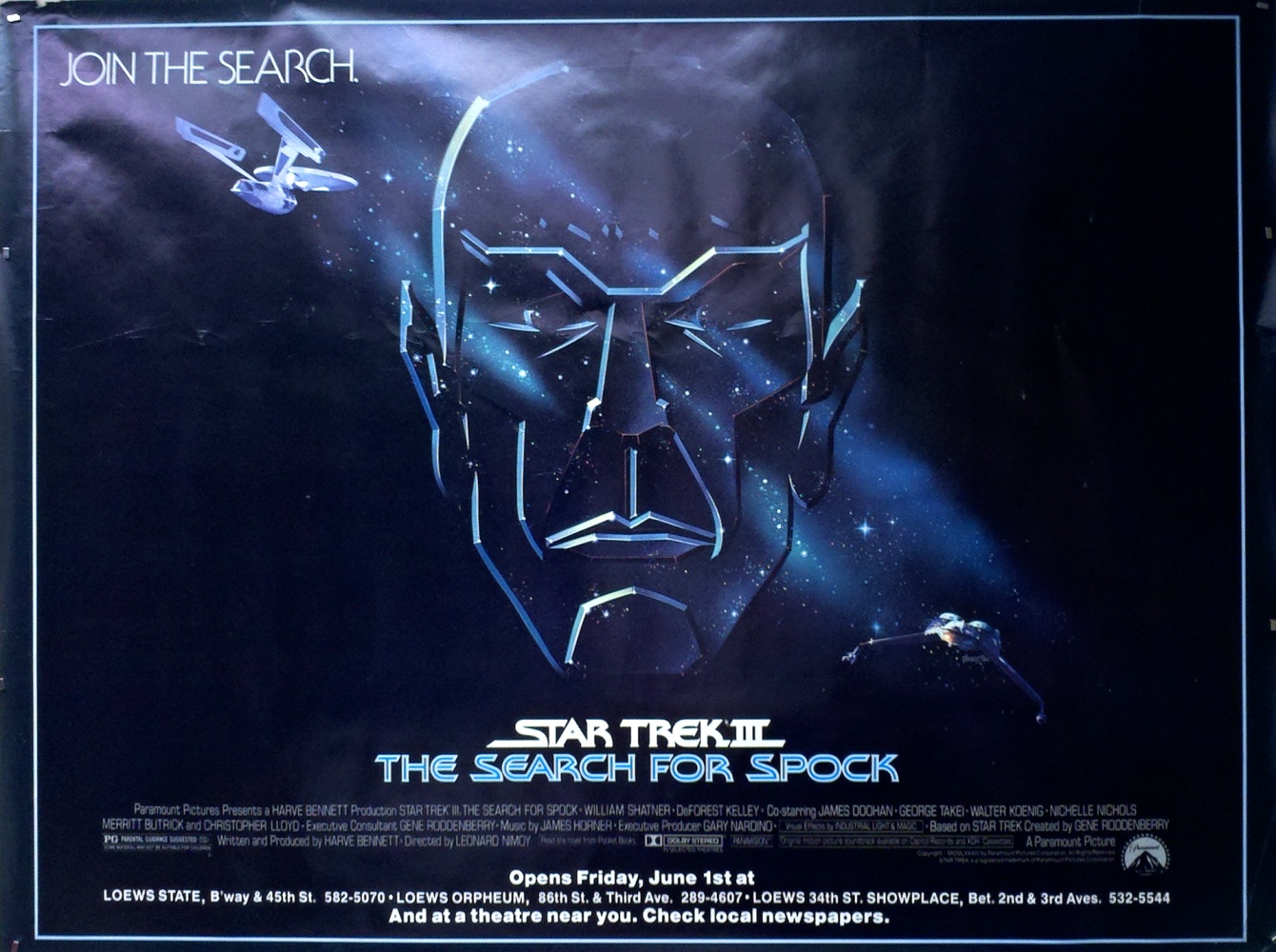 Star Trek III Search for Spock (1984) - US Subway (SS) (RLD) 