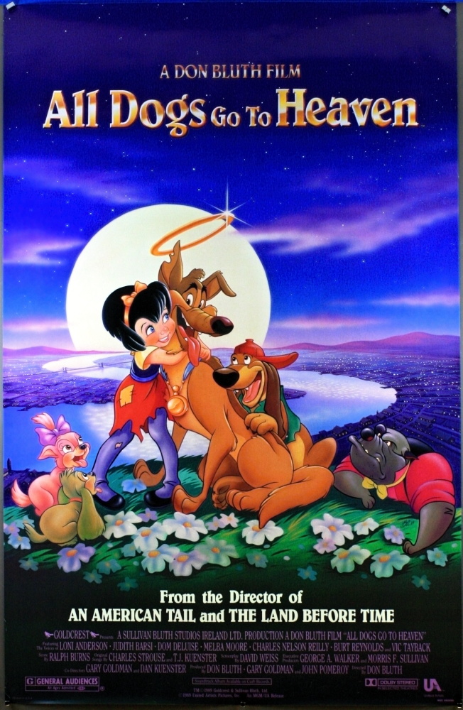 All Dogs Go to Heaven (1989) - US 1 Sheet (DS) (RLD) 