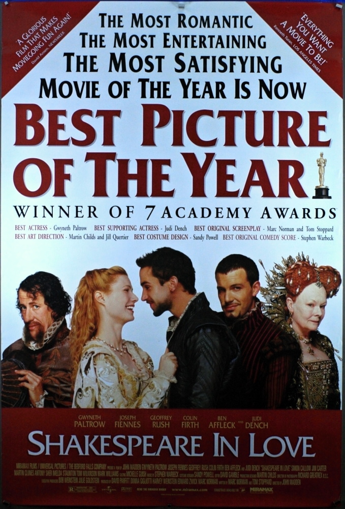 Shakespeare in Love (1998) - US 1 Sheet (SS) (RLD) 